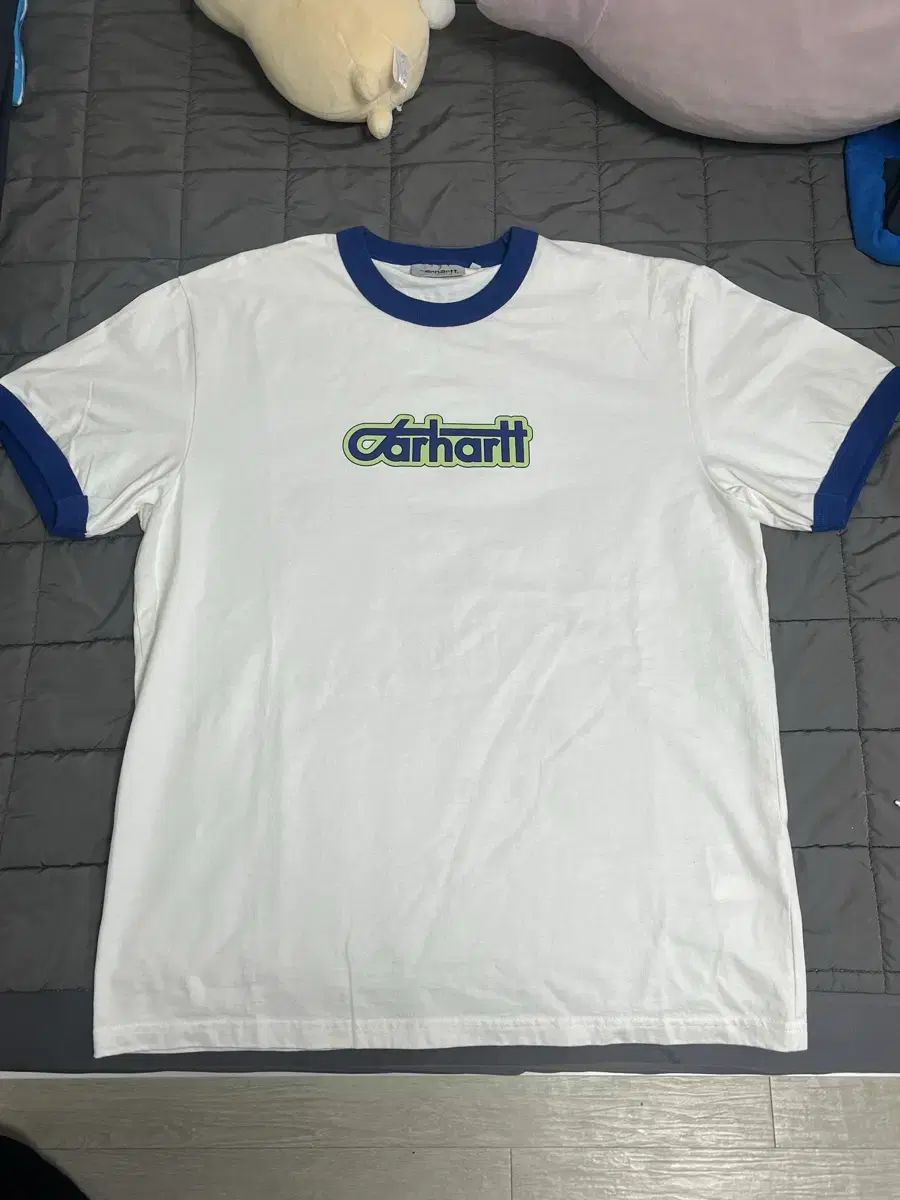 Carhartt カーハート 白 ブルー リンガー Tシャツ M (1回着用)