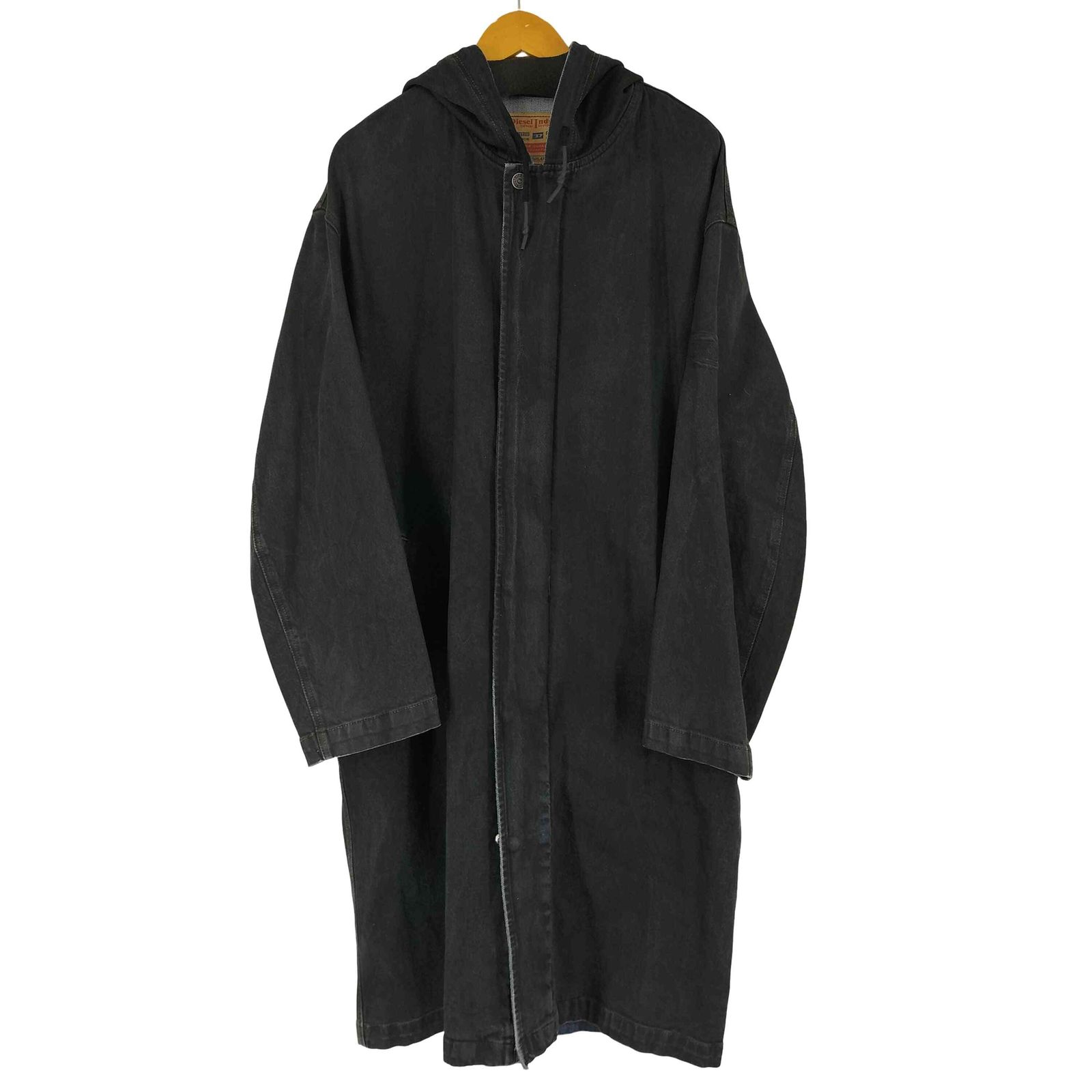 ディーゼル DIESEL コーティングデニム フーデットコート メンズ import：S