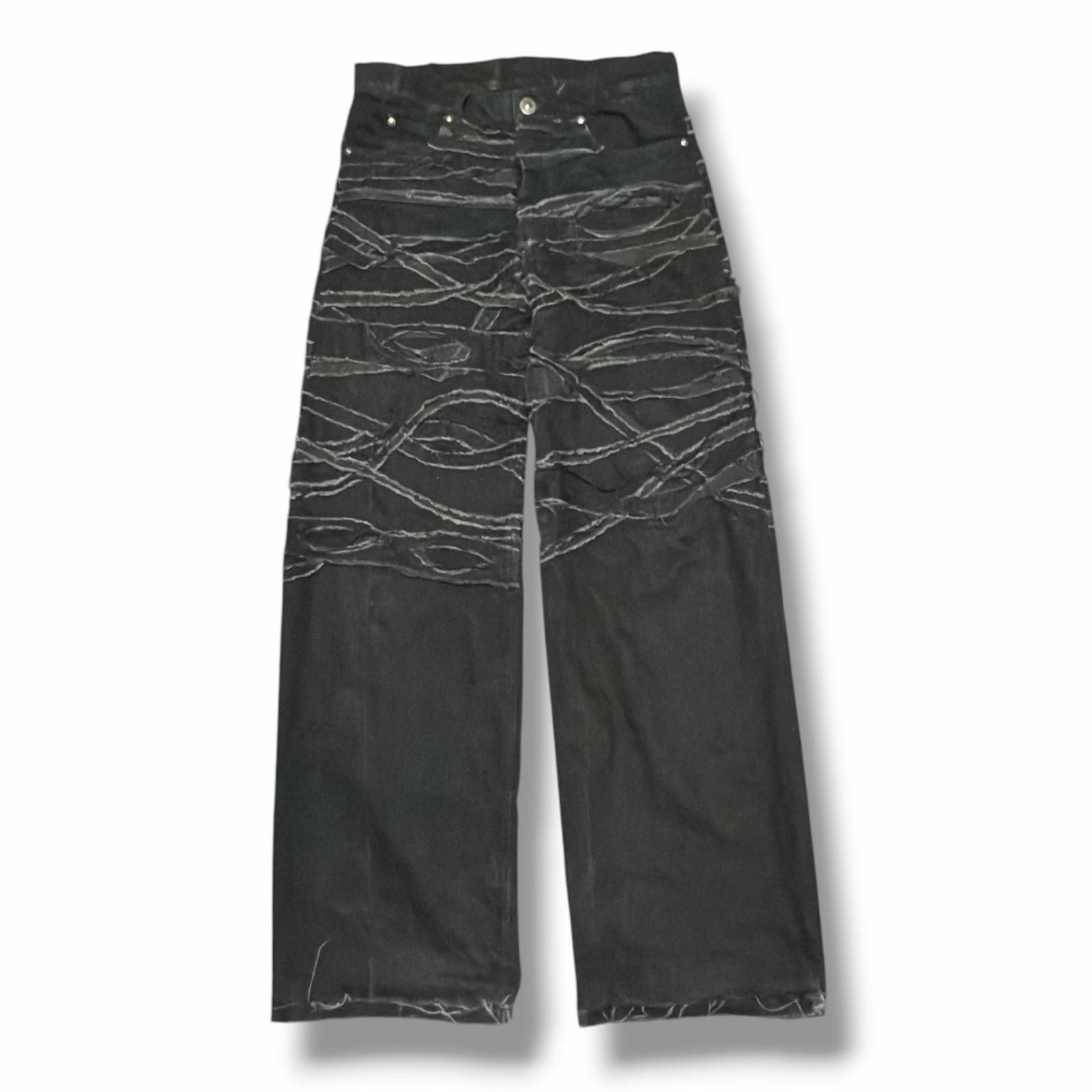 パラドックス CRUDE BAGGY JEANS ダメージ デニムパンツ ワイド バギー