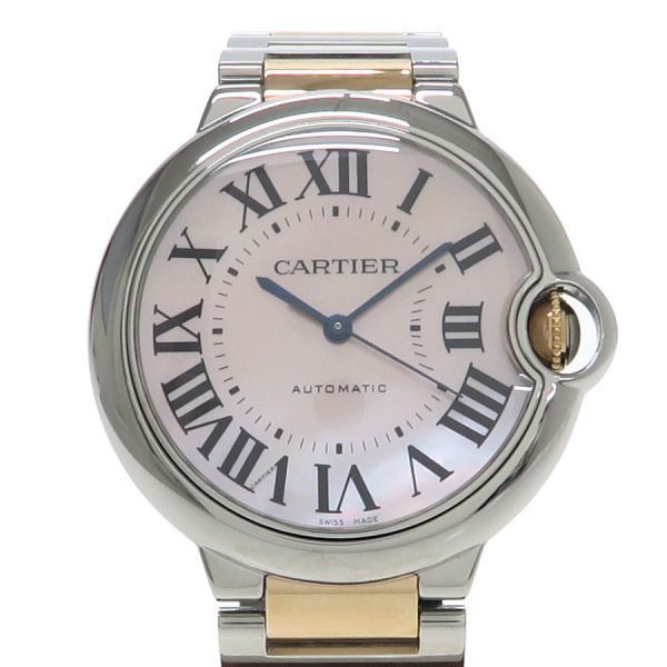 カルティエ バロンブルーMM 36mm W6920033 ボーイズ 腕時計【Aランク】【中古】