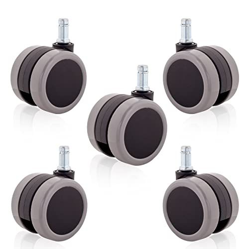 ENJOYキャスター輪径65mm【エルゴヒューマンプロチェア用ウレタンキャスター】ウレタンが剥がれない耐久性 静音 スムーズ キズつきにくい オフィスチェア 椅子交換用 シャフト径 11mm (5個セット) (6506BUG-23)″mn 6c35d0b9