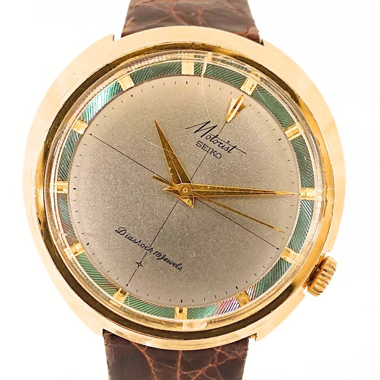 SEIKO　J14108E　MOTORIST　Hand-Winding セイコー モトリスト 手巻き メンズ 腕時計 ヴィンテージ 年代物 グリーン