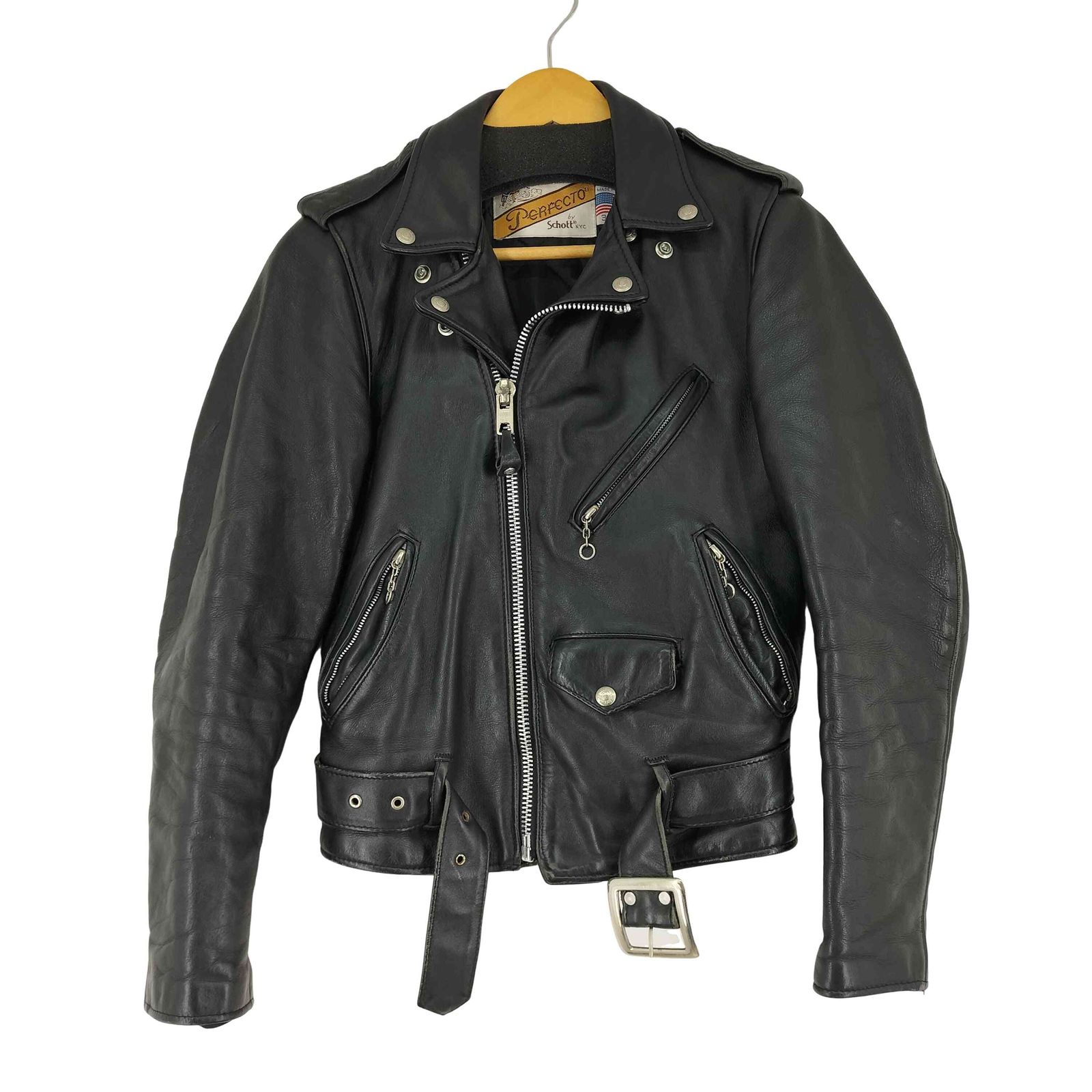 パーフェクトバイショット Perfecto by Schott MADE IN USA ダブルライダースジャケット メンズ 32