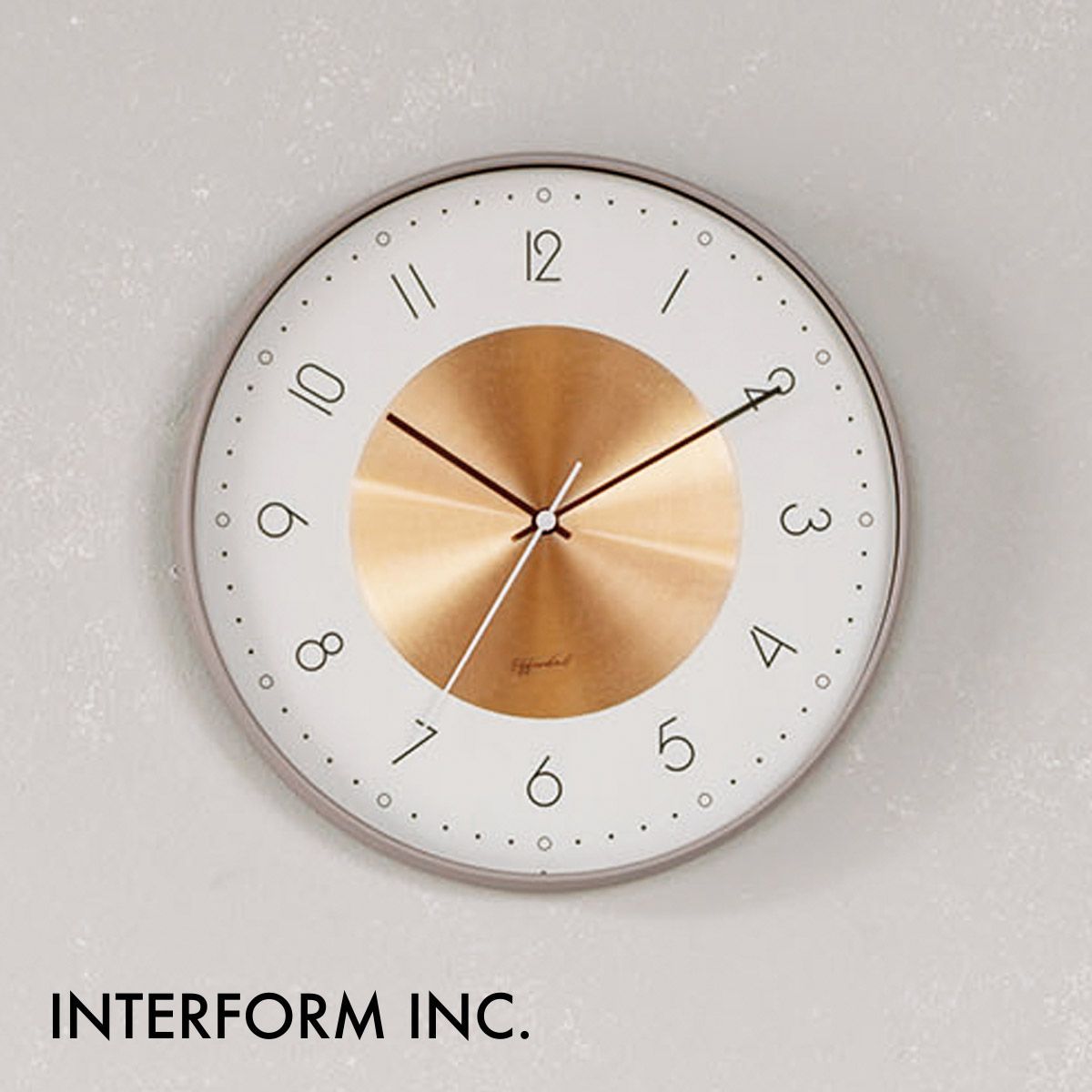 Norte ノルテ ウォールクロック CL-4090 INTERFORM インターフォルム 壁掛け時計 海外インテリア モダン スイープムーブメント 連続秒針 静音 おしゃれ シンプル