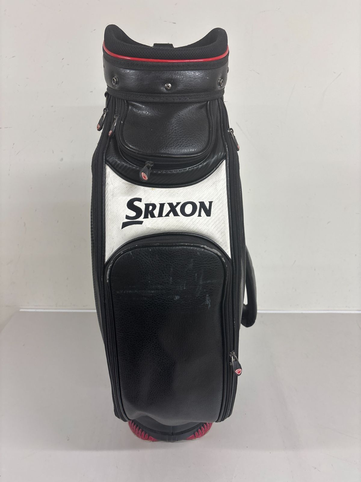SRIXON/スリクソン ゴルフ キャディバッグ【黒×白】中古！ 送料無料【人気】SRIXON スリクソン キャディバッグ ゴルフバッグ