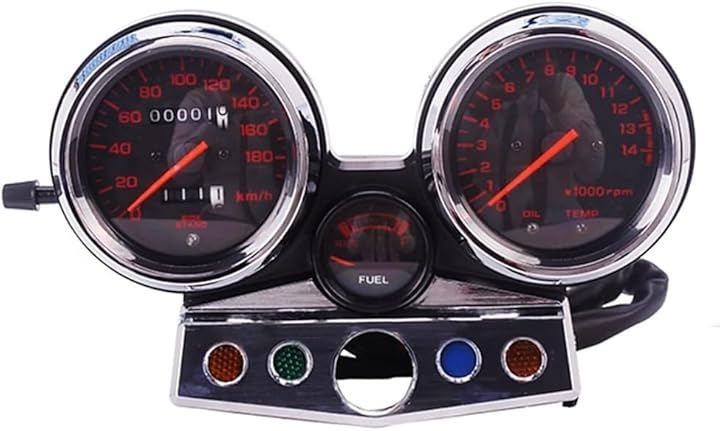 world Imp Motor 互換品ホンダ 用 CB400SF NC31 メーター ユニット中期 95～ 98年 カスタム スピードメーター タコメーター 燃料メーター 補修用 スーパーフォア (BKxRED)