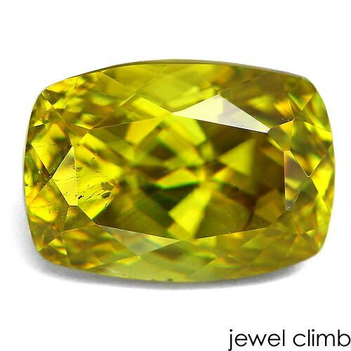 【鑑別書付】力強いファイアがとても美しい！イエロースフェーン 宝石 ルース １．７７ＣＴ