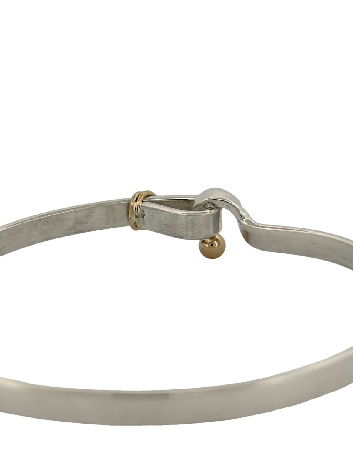 TIFFANY&Co. ティファニー フック&アイ K18 750 SV925 コンビ バングル ブレスレット アクセサリー 12.7g TIFFANY&Co. ティファニー フック&アイ K18 750 SV925 コンビ バングル ブレスレット アクセサリー 12.7g