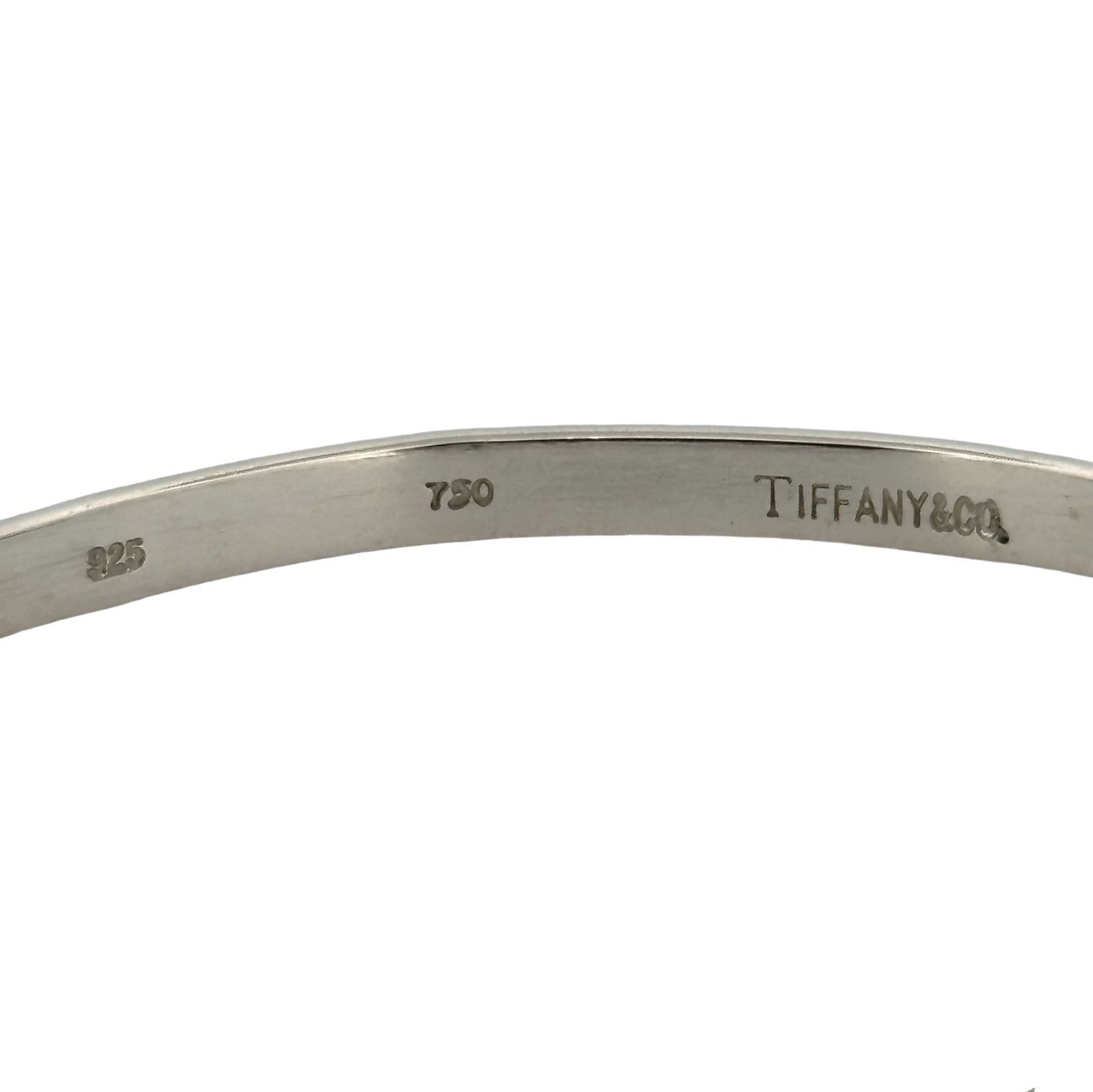 TIFFANY&Co. ティファニー フック&アイ K18 750 SV925 コンビ バングル ブレスレット アクセサリー 12.7g TIFFANY&Co. ティファニー フック&アイ K18 750 SV925 コンビ バングル ブレスレット アクセサリー 12.7g