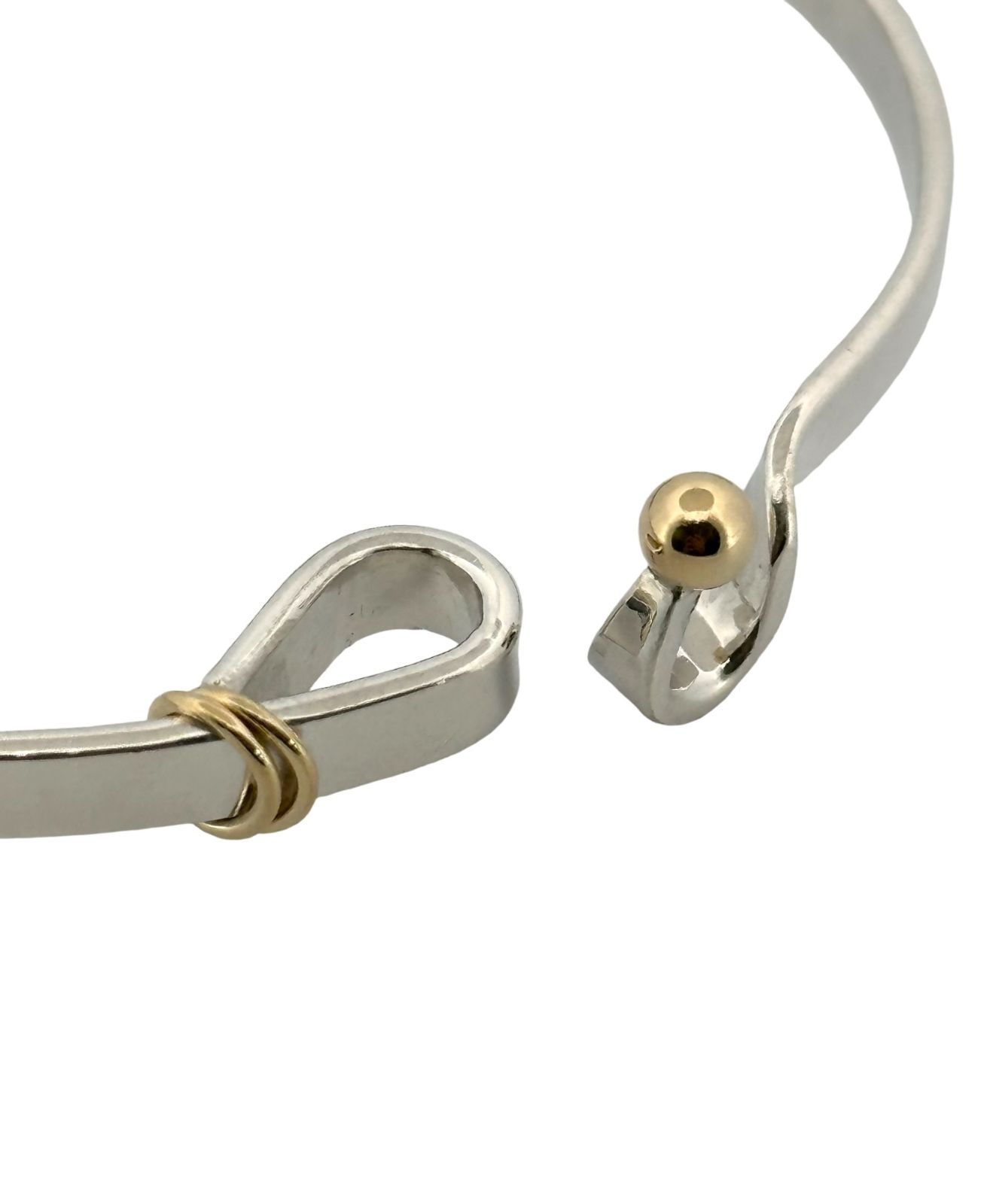TIFFANY&Co. ティファニー フック&アイ K18 750 SV925 コンビ バングル ブレスレット アクセサリー 12.7g TIFFANY&Co. ティファニー フック&アイ K18 750 SV925 コンビ バングル ブレスレット アクセサリー 12.7g