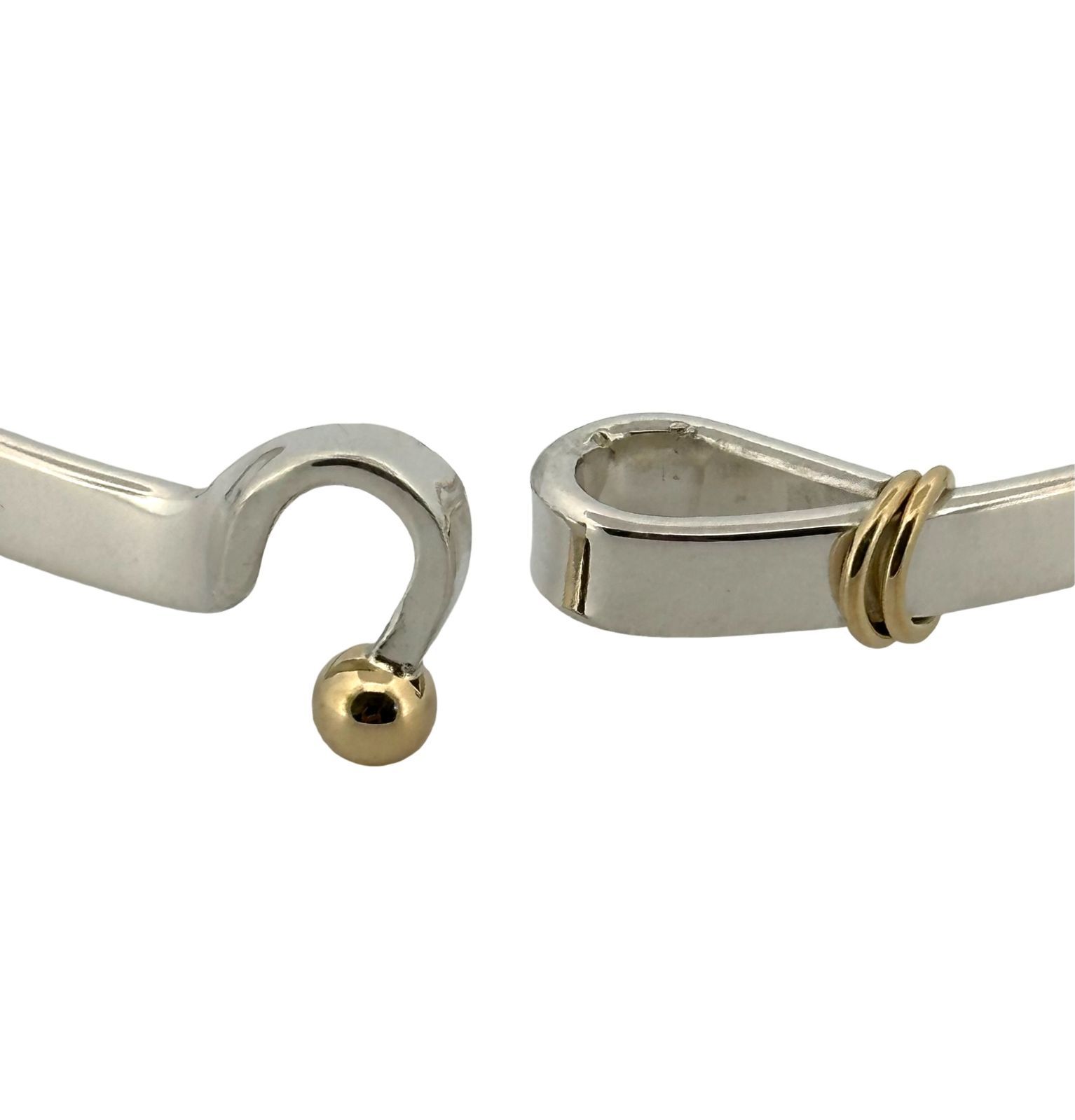 TIFFANY&Co. ティファニー フック&アイ K18 750 SV925 コンビ バングル ブレスレット アクセサリー 12.7g TIFFANY&Co. ティファニー フック&アイ K18 750 SV925 コンビ バングル ブレスレット アクセサリー 12.7g