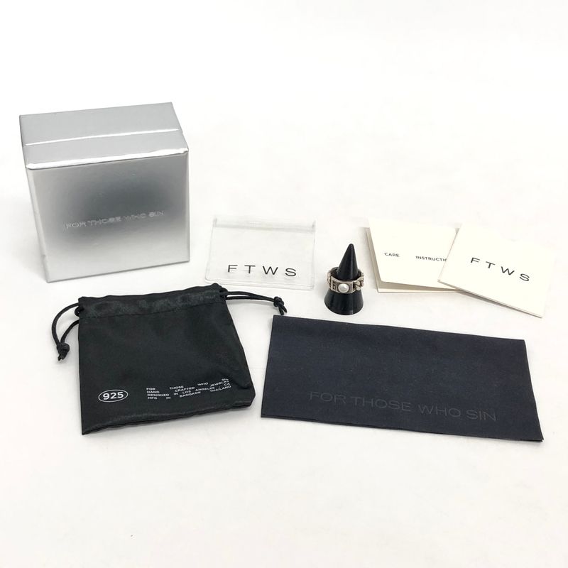 【中古品】 FOR THOSE WHO SIN フォー・ゾーズ・フー・シン CUBAN SHELL RING 指輪 リング パール シルバー 925 アクセサリー 【192-260528-rs-04-fur】