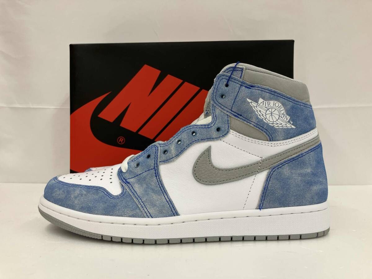美品 NIKE ナイキ AIR JORDAN 1 HIGH OG エアジョーダン 1ハイOG 555088-402 スニーカー 箱 28 ホワイト ブルー系 通年