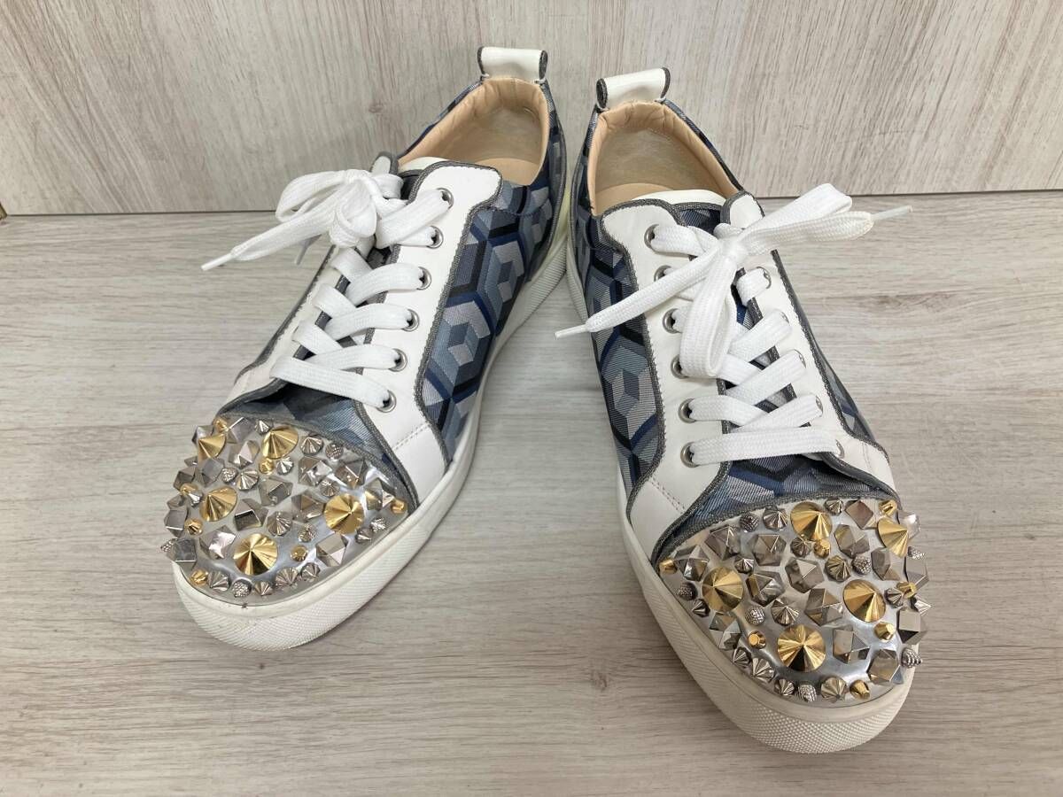 Christian Louboutin クリスチャン ルブタン スニーカー ローカットスニーカー ダイヤスタッズ 28.0-28.5cm 汚れ有り