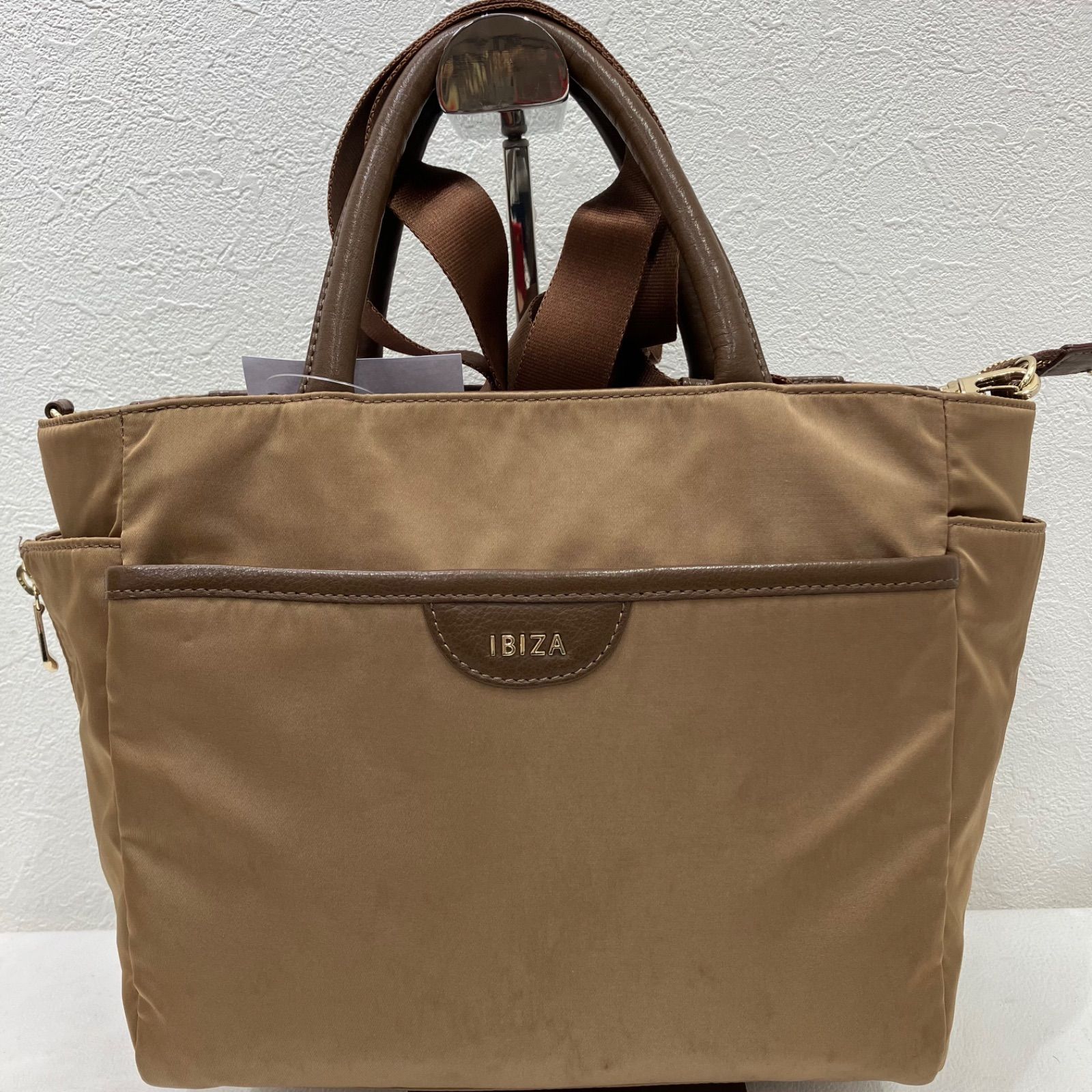 3638 IBIZA イビサ ハンドバッグ 2way ショルダーバッグ ベージュ 