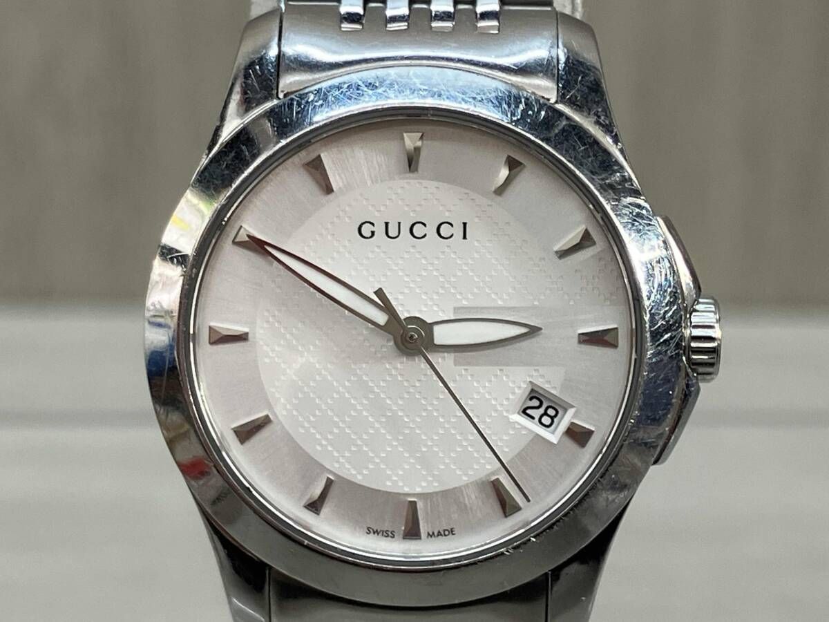 ［箱付き］GUCCI 126.5 クォーツ ケースサイズ 2.7cm ベルト長さ 17cm 全体小傷
