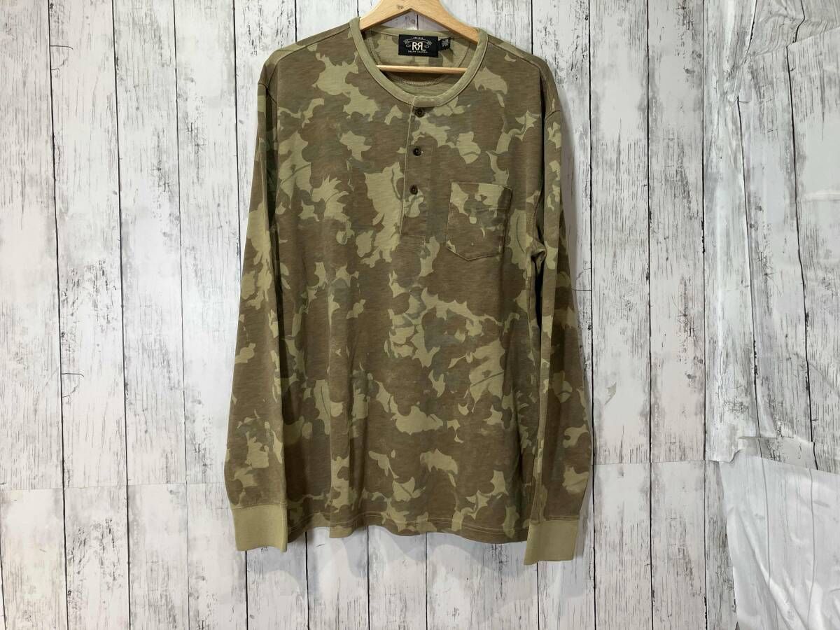 RRL RALPHLAUREN ダブルアールエル　ラルフローレン　長袖Tシャツ　カットソー　サイズL カラーカモフラ