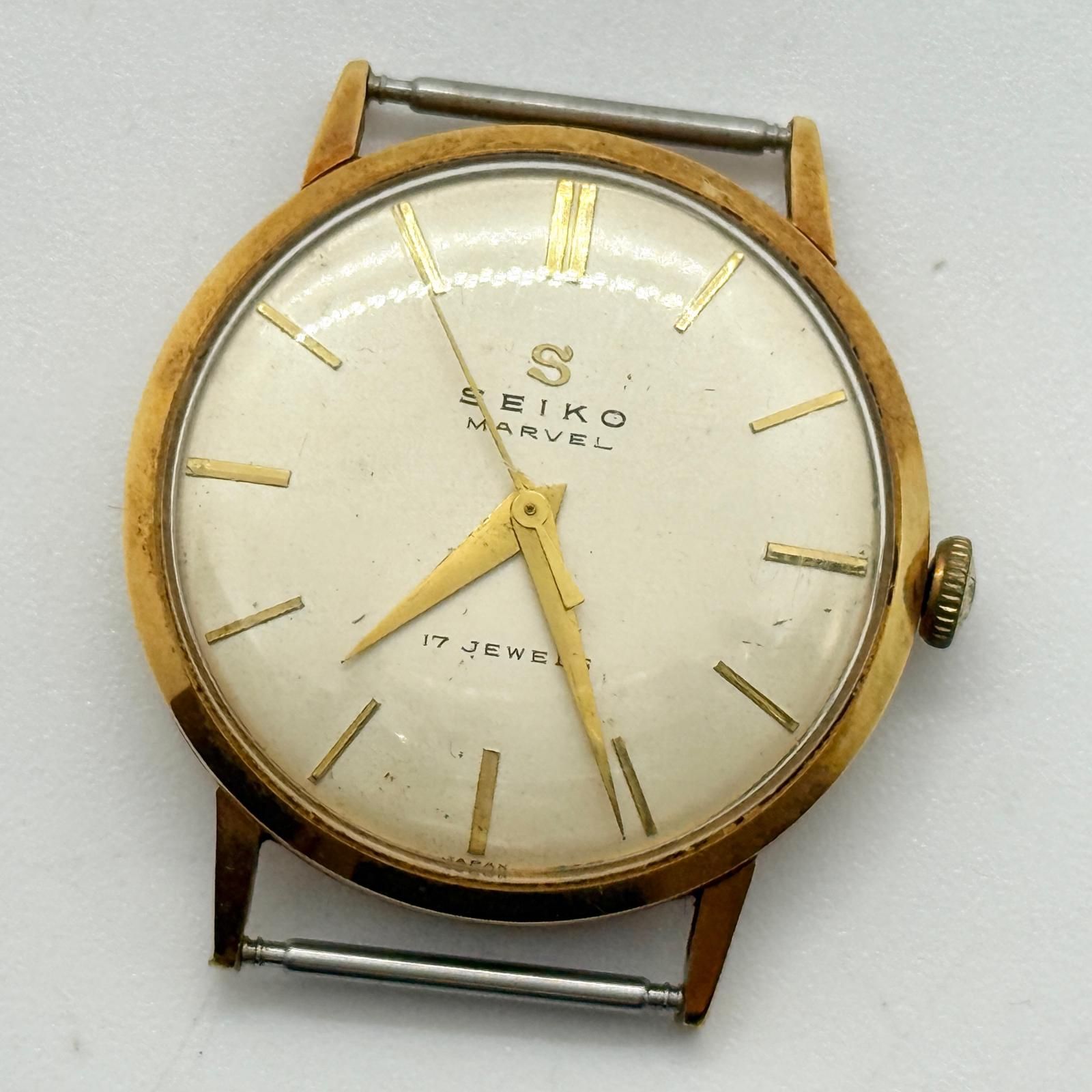 SEIKO セイコー MARVER マーベル 07-84 K18YG ベージュ 手巻き メンズ 
