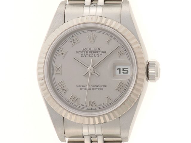 ROLEX ロレックス デイトジャスト 79174 腕時計 ホワイトゴールド/ステンレス シルバーローマ文字盤 レディース【中古】473