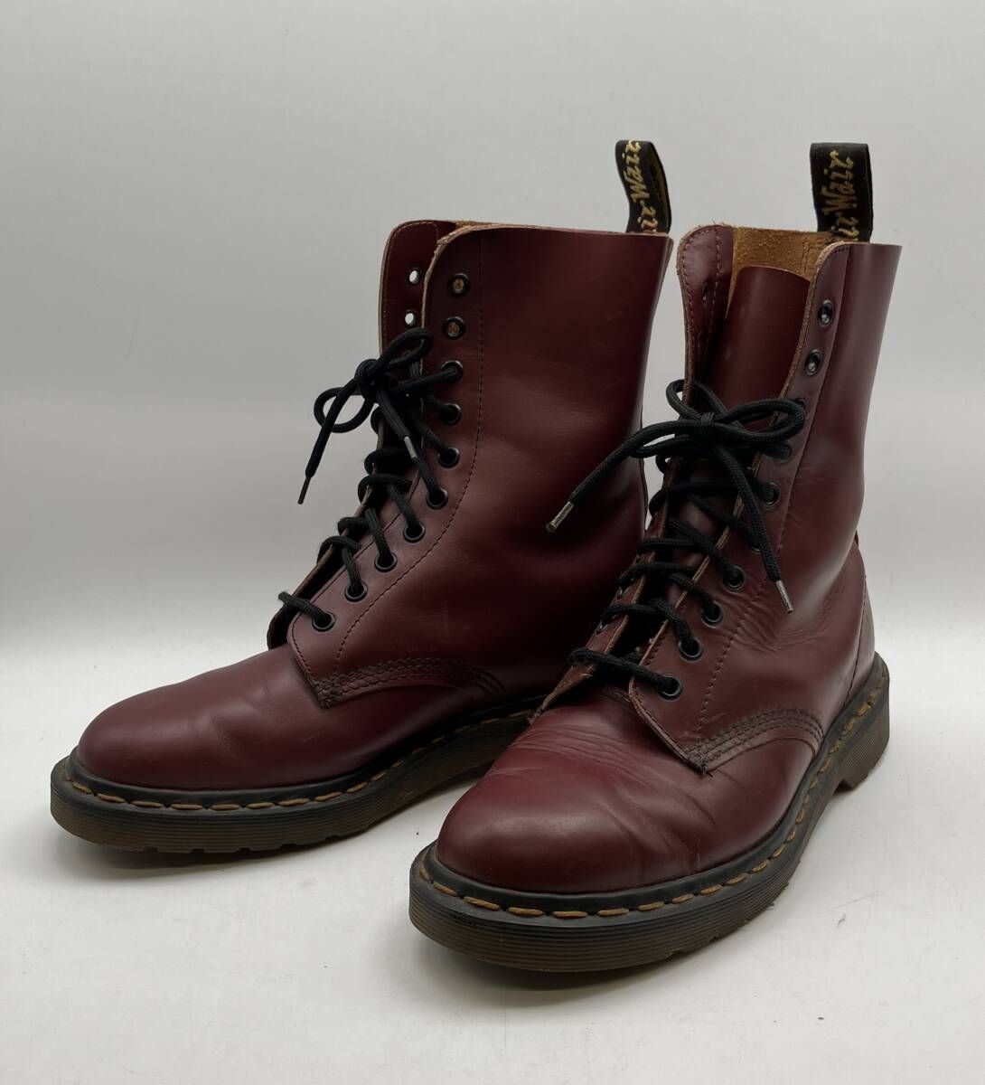 Dr.Martens ドクターマーチン ブーツ サイズ7 チェリーレッド 10ホール Made in England