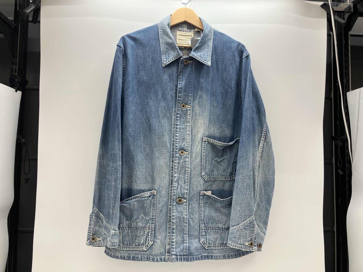 春秋 FULLCOUNT Denim Chore Jacket Hand Wash フルカウント デニム チョア ジャケット ハンドウォッシュ サイズ44 コットン
