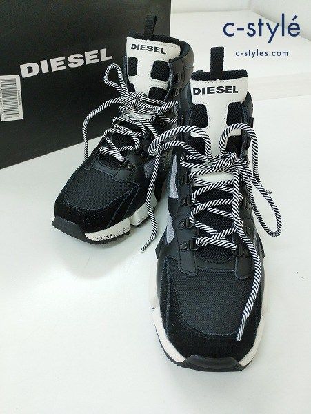 D520 [美品] DIESEL ディーゼル スニーカー 28.5cm ブラック ハイカット S-PADOLA MID TREK Y02113 P2732 H7822 | ★