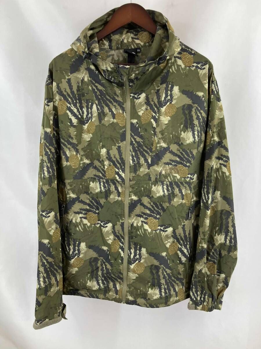 ★ THE NORTH FACE ノースフェイス NP71535 ナイロンジャケット 迷彩 アウトドア XXL カーキ 通年