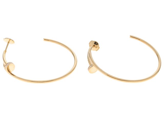 CARTIER カルティエ ジュエリー ジュストアンクルフープER/YG/D/10.7g 貴金属･宝石 B8301225 ピアス K18イエローゴールド K18YG/ダイヤモンド ゴールド ゴールド レディース【中古】