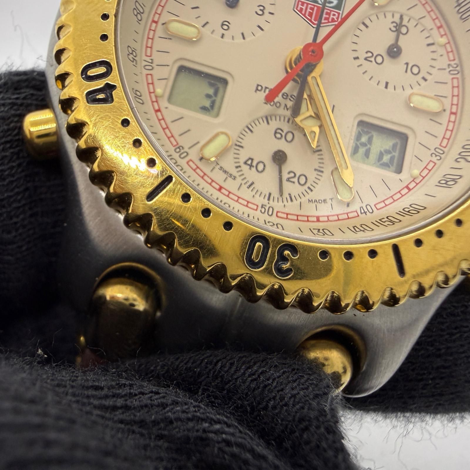 1円～ 稼働品 タグホイヤー TAG HEUER CG1123-0 セル クロノグラフ 