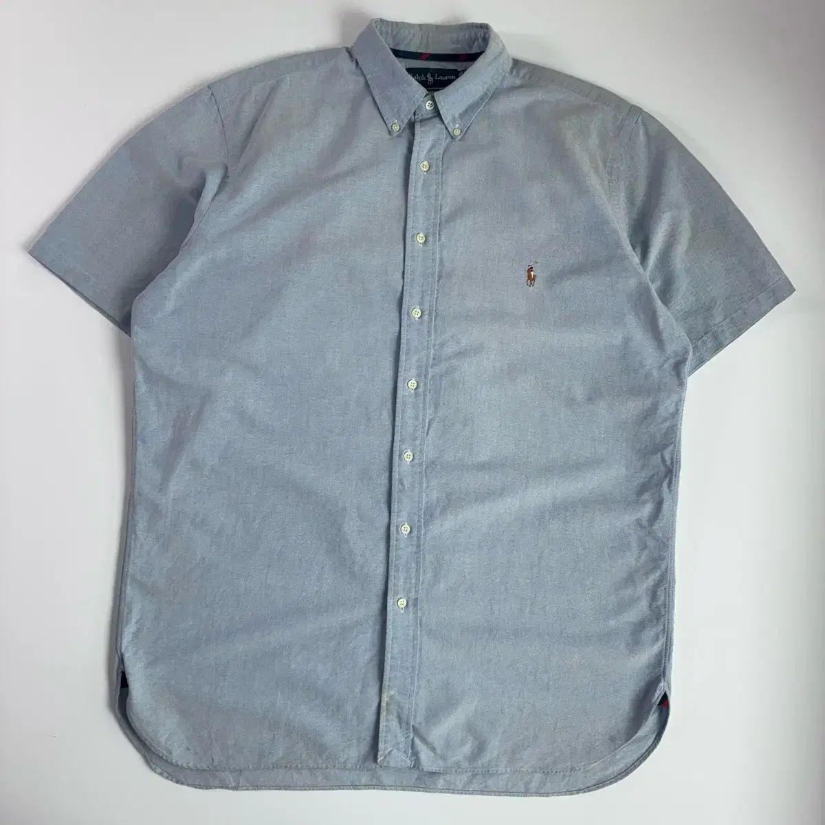 Polo ポロ ラルフローレン 刺繍 コットン ライトブルー 半袖 シャツ