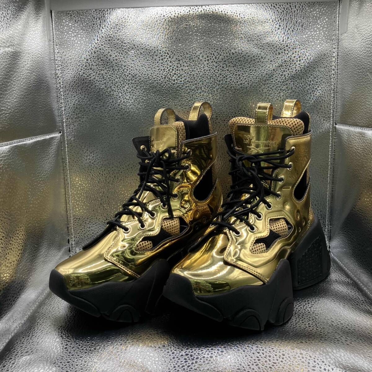 noir kei ninomiya × reebok スニーカー Fury Boot Hi GOLD サイズ23 ゴールド ノワールケイニノミヤ
