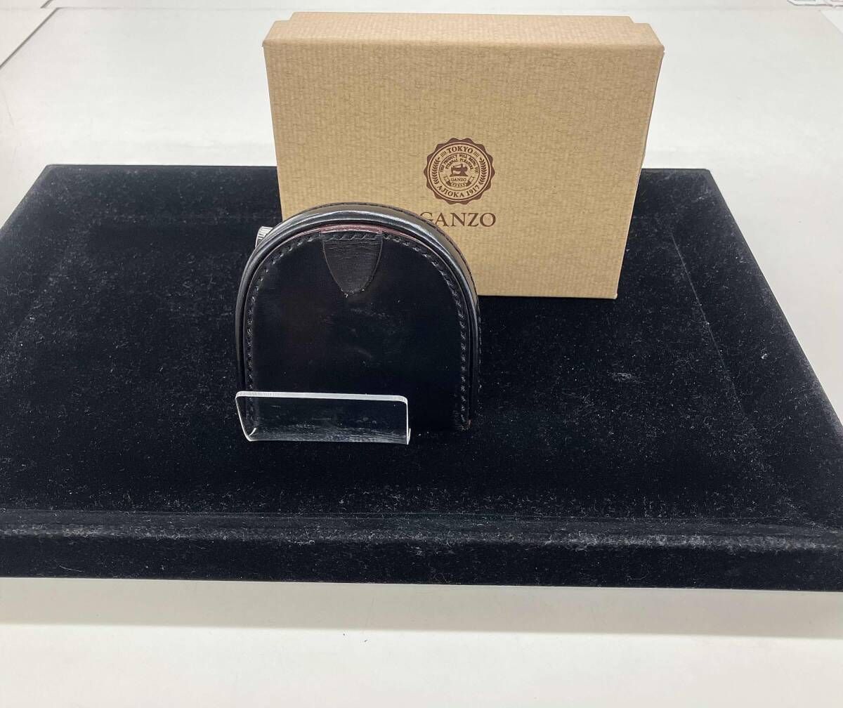 【箱／取り扱い説明書／保証書付】 GANZO ガンゾ コインケース THIN BRIDLE シンブライドル 0057 191 メンズ 状態考慮品