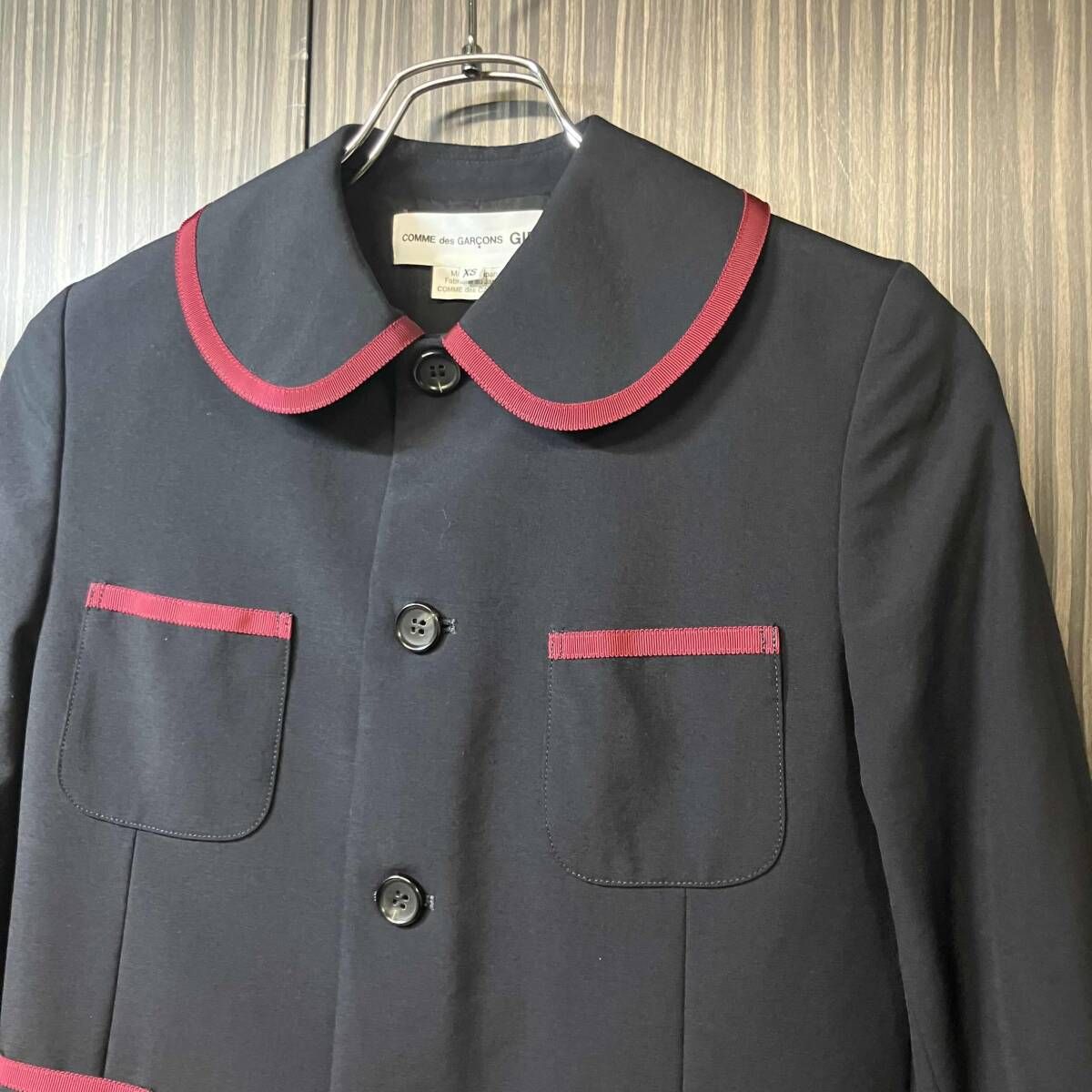 25AW COMME des GARCONS GIRL ジャケット 丸襟ジャケット XSサイズ