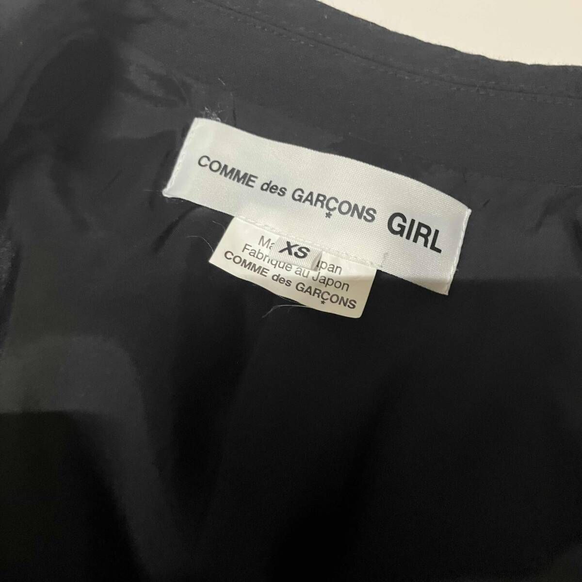25AW COMME des GARCONS GIRL ジャケット 丸襟ジャケット XSサイズ 