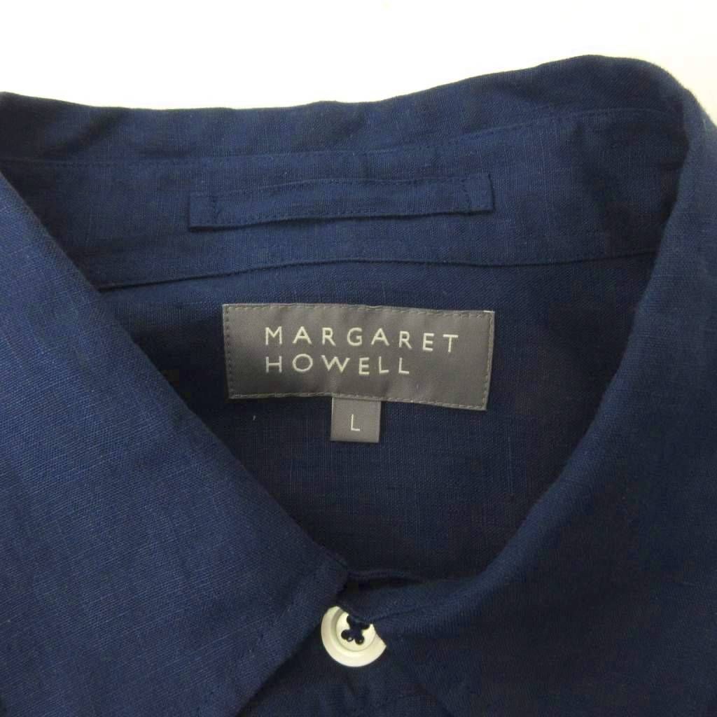 マーガレットハウエル MARGARET HOWELL タグ付 シャツ 麻 リネン 長袖