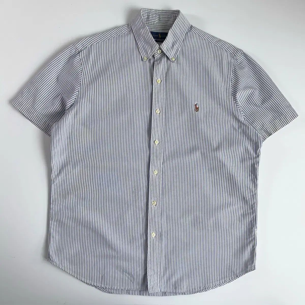 POLO ポロ ラルフローレン 新モデル 刺繍 コットン ストライプ 半袖 シャツ