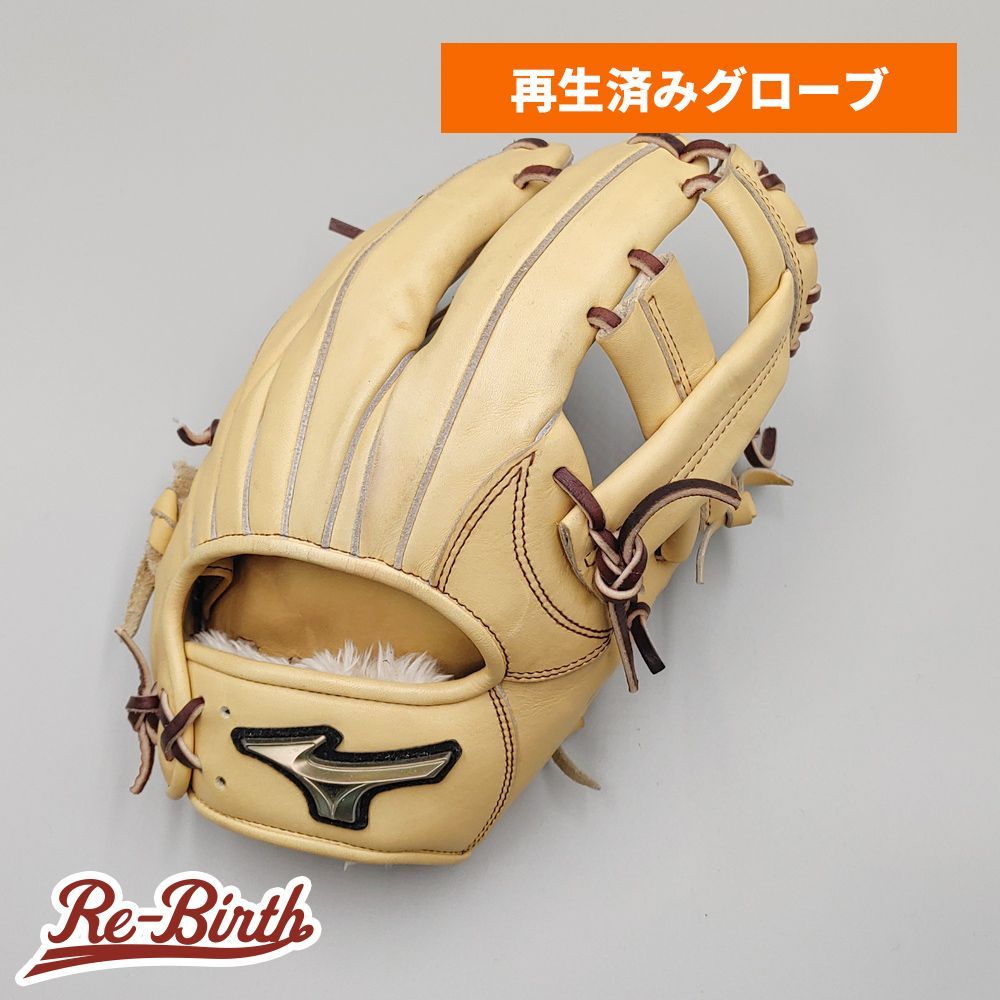 【クリーニング済み 】 ミズノ 軟式グローブ / 内野手用 型付け済み (mizuno グラブ)[KA581]