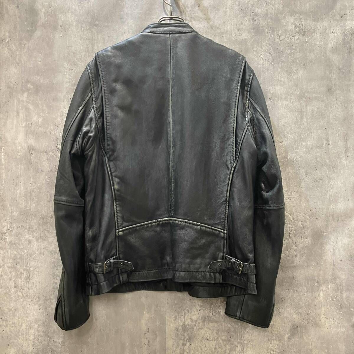 One And Half シングルライダース ラムレザー size XL ブラック - メルカリ