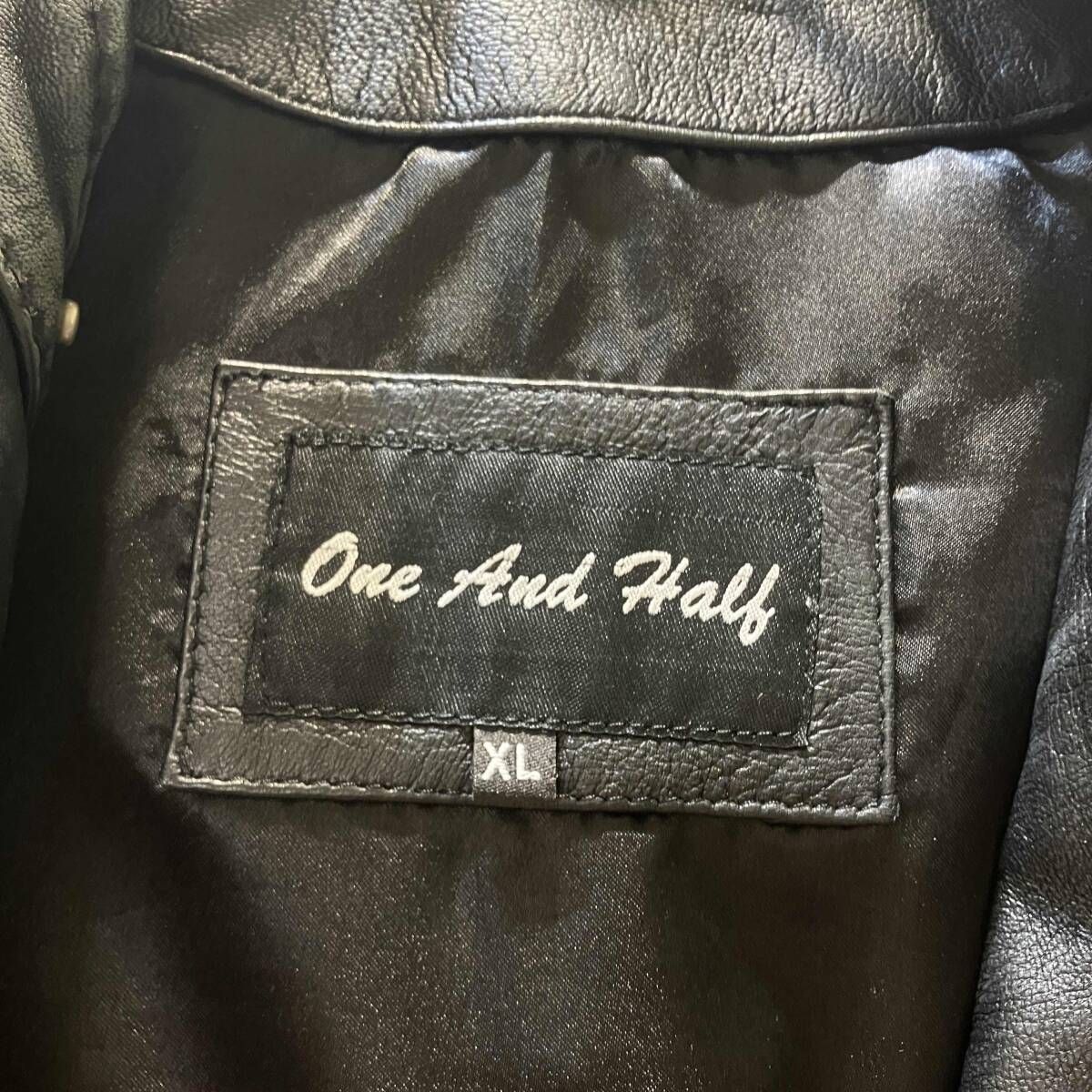 One And Half シングルライダース ラムレザー size XL ブラック - メルカリ