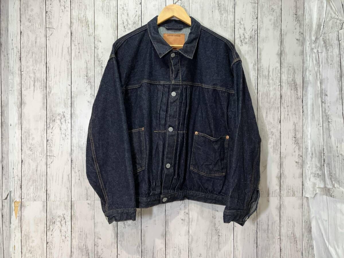KAPTAIN SUNSHINEキャプテンサンシャイン Denim Tracker 2P Jacket デニムトラッカー2PジャケットKS24FJK16 サイズ40 カラーブルー