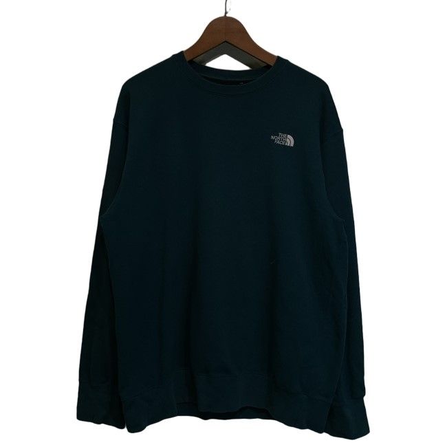 【中古】　THE NORTH FACE　スウェット　長袖　トレーナー　トップス　クルーネック　裏毛　無地　ワンポイント　ブランドロゴ　刺しゅう　アウトドア　古着　/1151