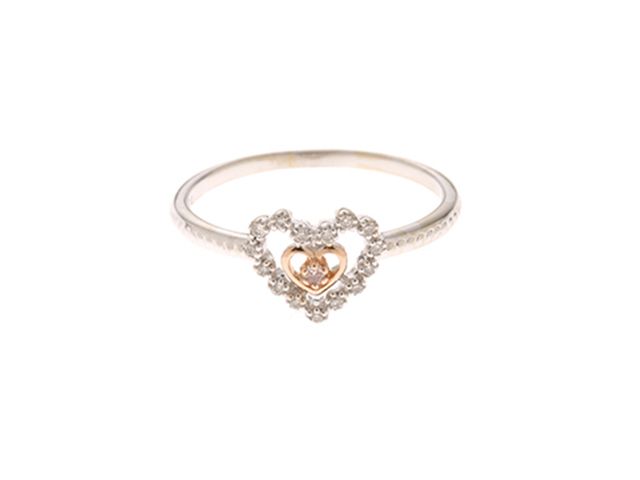 JEWELRY ジュエリー ジュエリー K18WG/PG/D/1.7g/#12 貴金属･宝石 ﾘﾝｸﾞ リング・指輪 K18ホワイトゴールド K18WG/K18ピンクゴールド K18PG 12号 シルバー シルバー レディース【中古】 37,387円