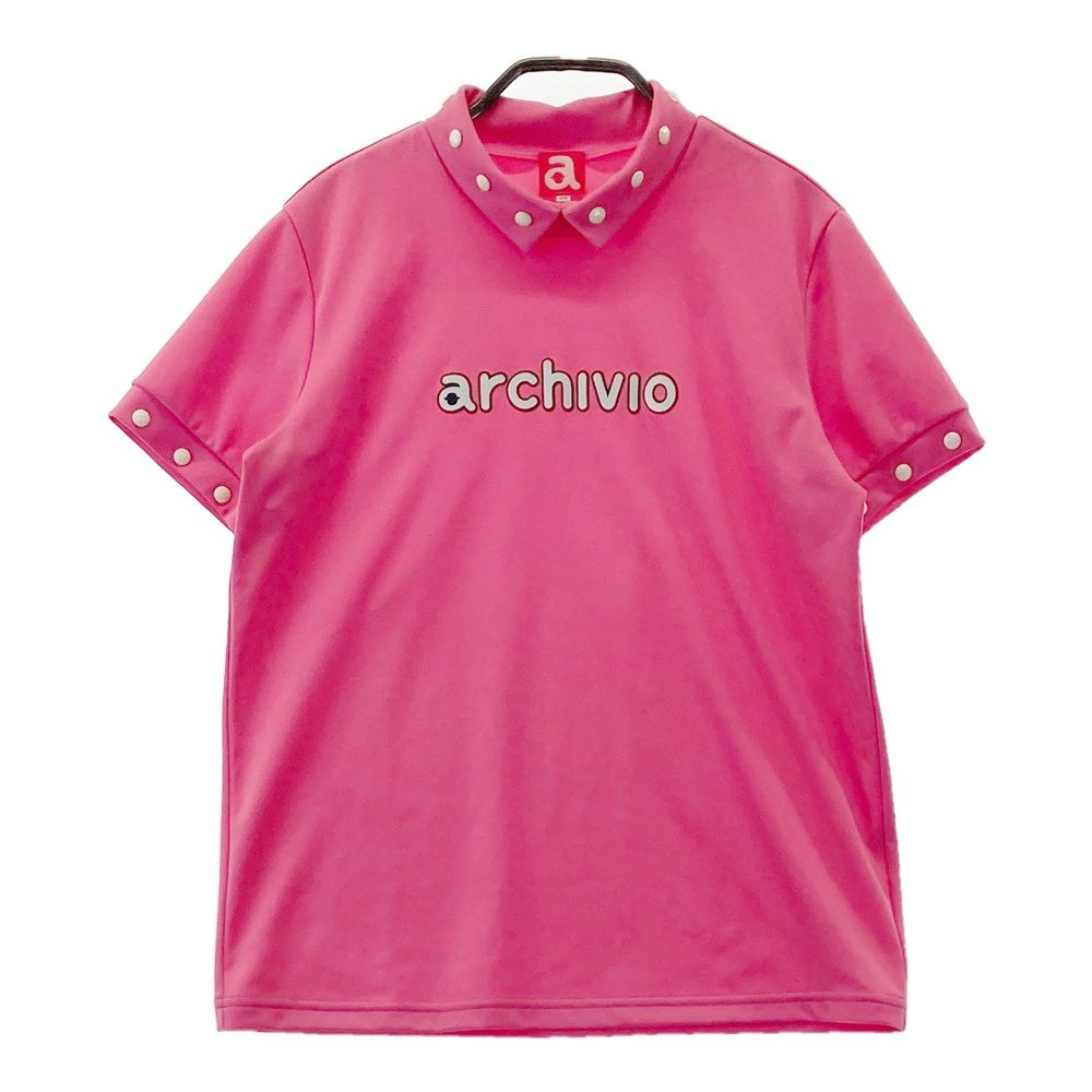 サイズ：38 ARCHIVIO アルチビオ 襟付 半袖Tシャツ ピンク系 [240101704219] ゴルフウェア レディース ストスト