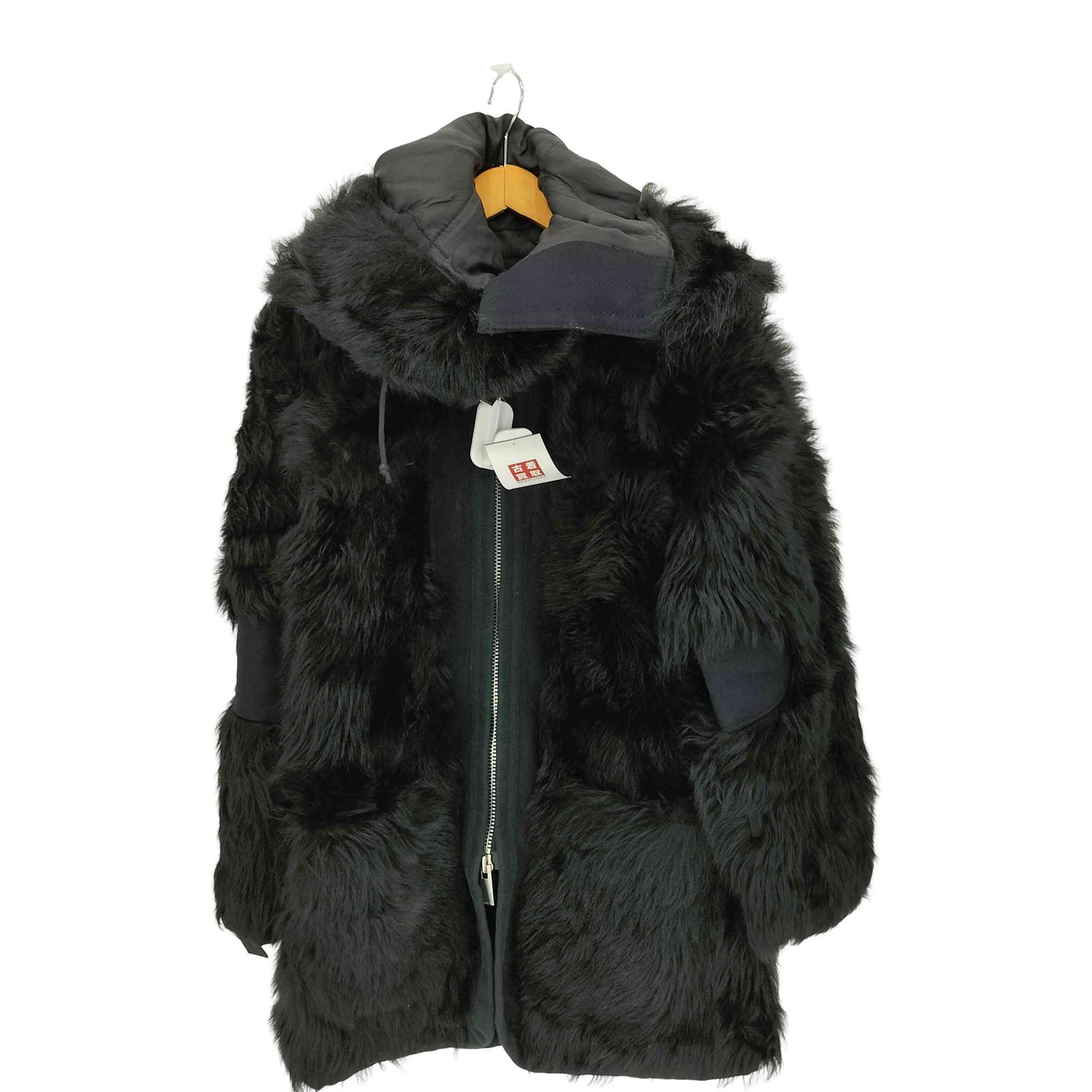 サカイ Sacai フロントジップ リアル ファー コート レディース 2