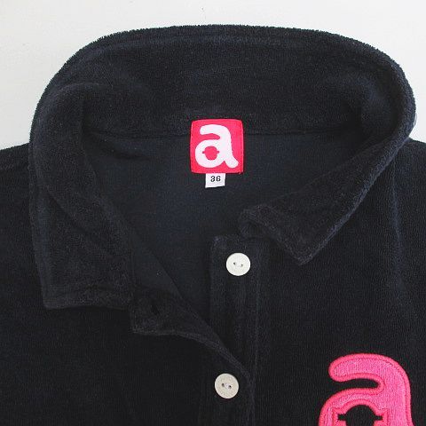 アルチビオ archivio ゴルフウェア 半袖 パイル ポロシャツ 36 紺系