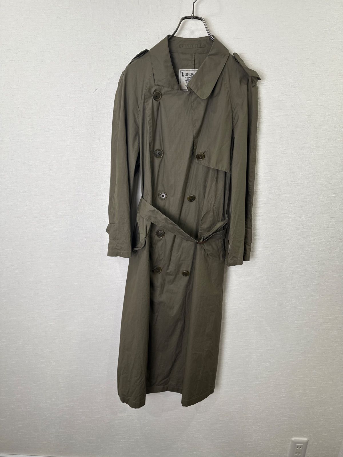 S00300｜BURBERRY｜バーバリー｜ロングコート｜カーキ｜レディース｜コットンコート｜ステンカラーコート｜ロング丈｜Y2K｜90S｜古着｜USA古着｜ヴィンテージ｜アメカジ｜英国ブランド｜無地｜ハイブランド｜フォロー割｜今期トレンド 11,999円