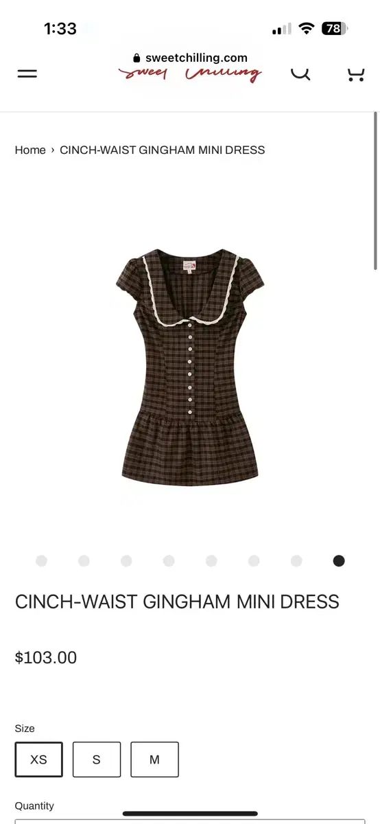 sweetchilling CINCH-WAIST GINGHAM MINI D