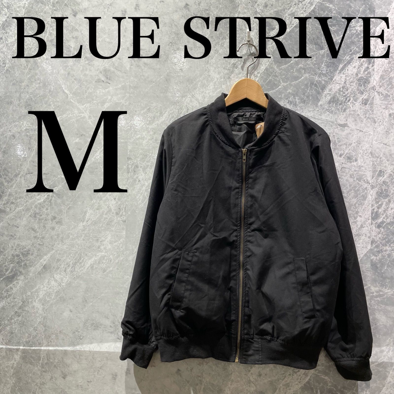 BLUE STRIVE メンズ M ブラック ブルゾン シンプル アウター