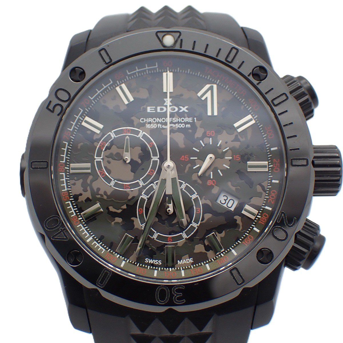 EDOX エドックス クロノオフショア1 クロノグラフ リミテッドエディション クォーツ メンズ 腕時計 1022-37N1-VM1-S【いおき質店】