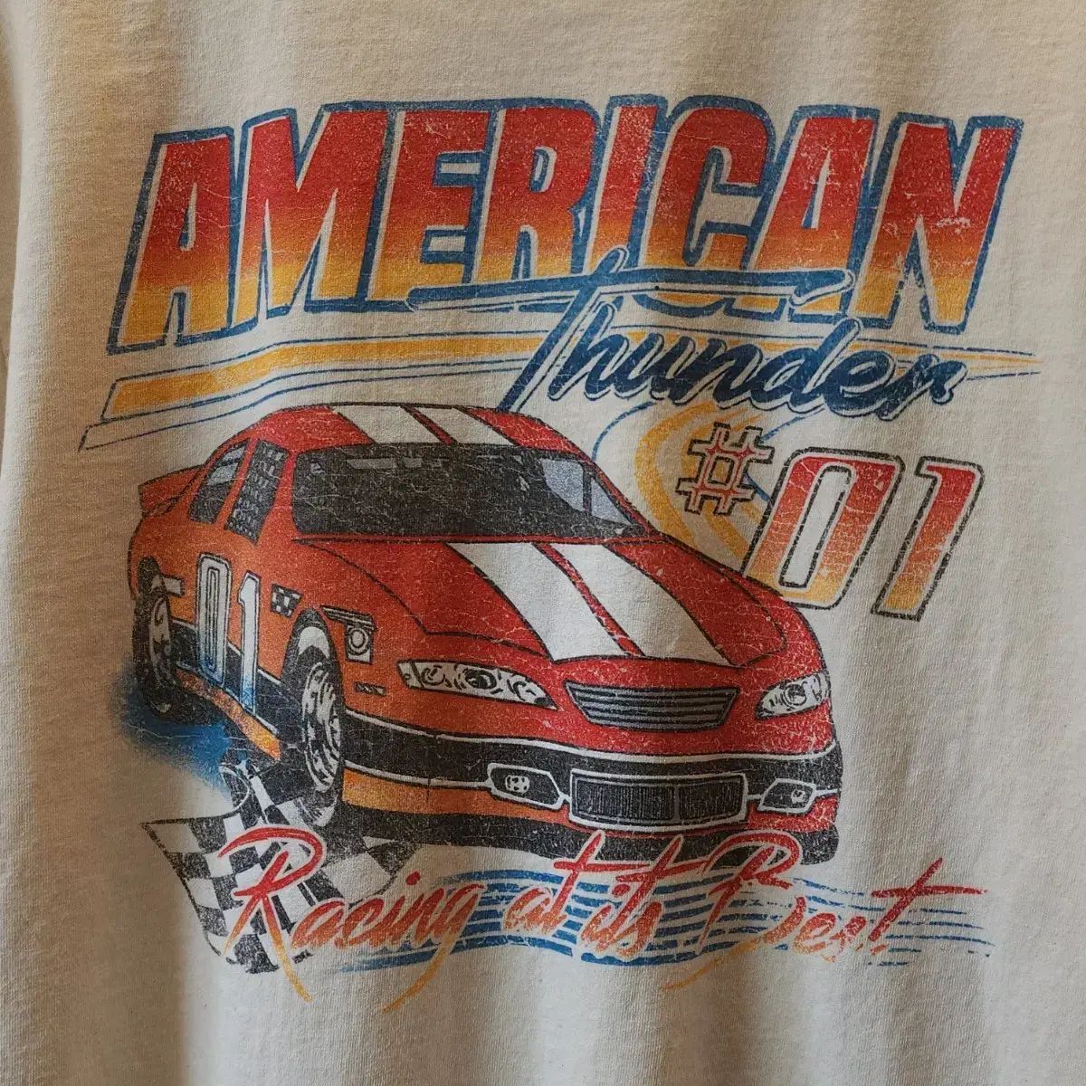 90s ヴィンテージ Tシャツ シングルステッチ プリンティング Tシャツ アメリカ 製造 レーシング カー L